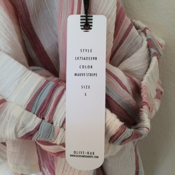 Olive & Stripe Off The Shoulder Top - Picture 4 of 7